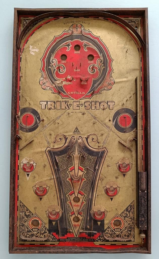 Antiek knikkerspel Gotham U.S.A. 1936, Antiek en Kunst, Ophalen of Verzenden