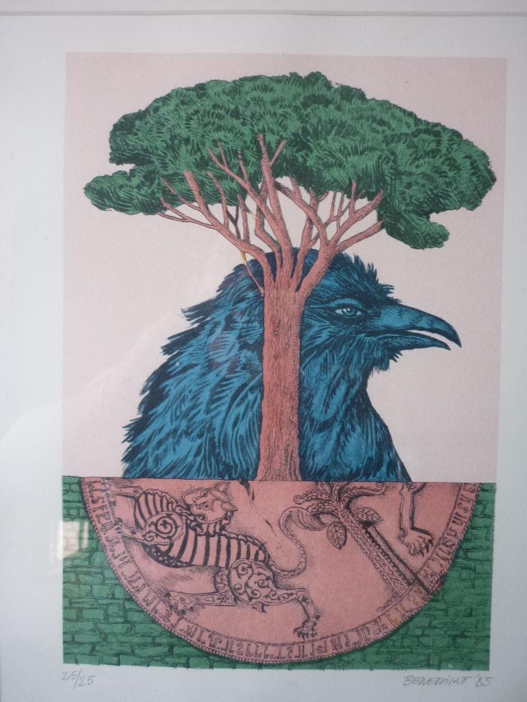 Lithographie signée BENEDIKT - Série FIorentina - Edition li, Antiek en Kunst, Ophalen of Verzenden