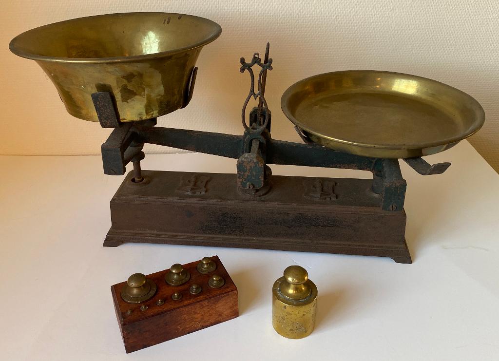 balance de cuisine ancienne, balance de cambriolage, poids,, Antiquités & Art, Enlèvement