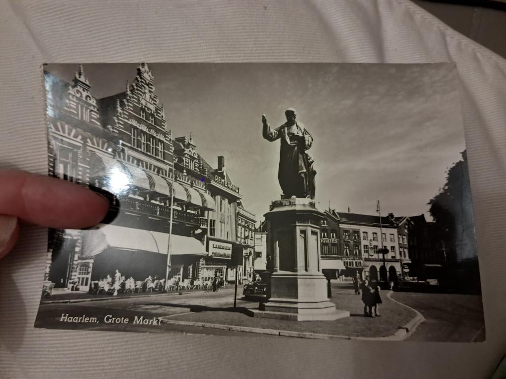 Description de l'ancienne puissance : Haarlem - Grote Markt, Collections, Cartes postales | Pays-Bas, Enlèvement ou Envoi