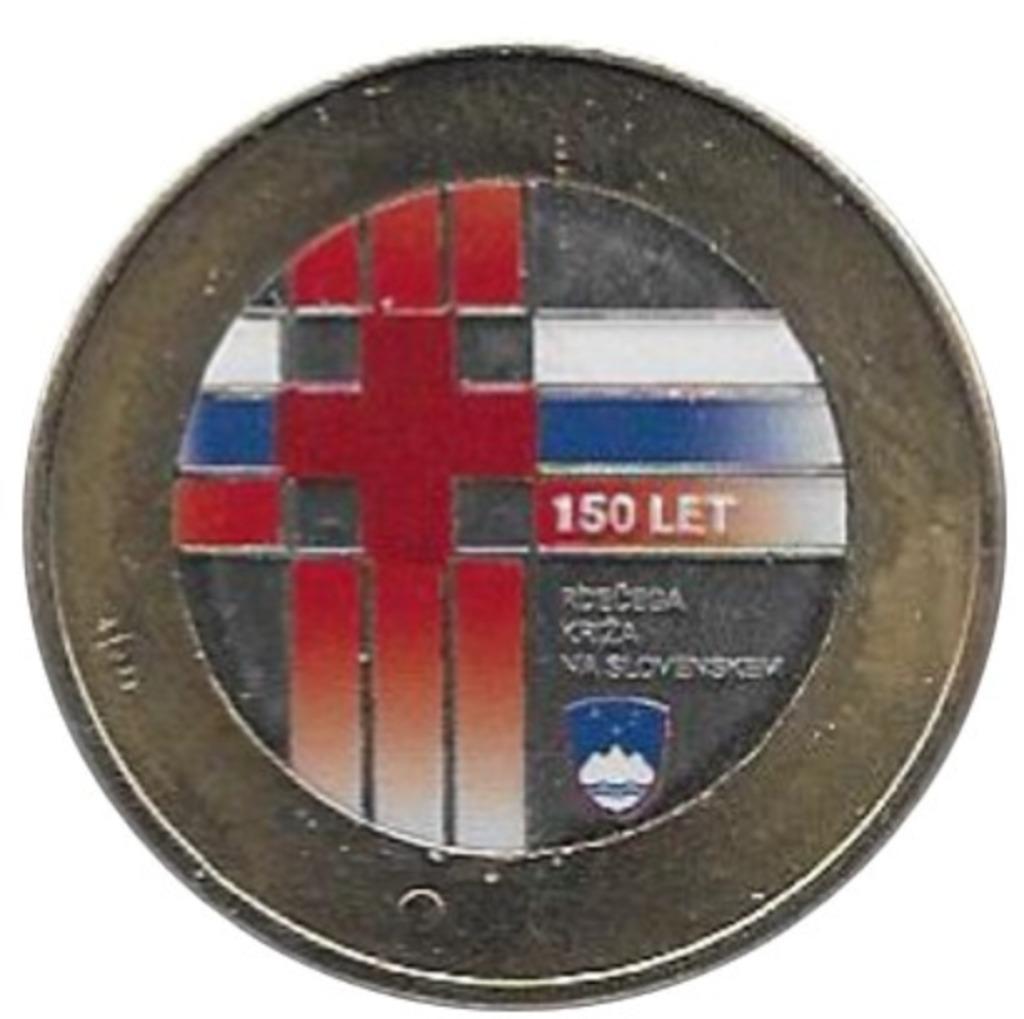 3 euro Slovenië 2016 Rode Kruis gekleurd, Postzegels en Munten, Munten | Europa | Euromunten, Ophalen of Verzenden, Slovenië