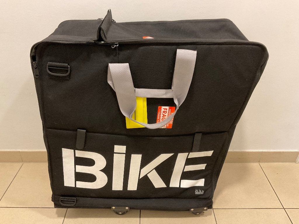 Brompton vouw-transport-reis-tas, Enlèvement, Comme neuf, Noir, Roulettes