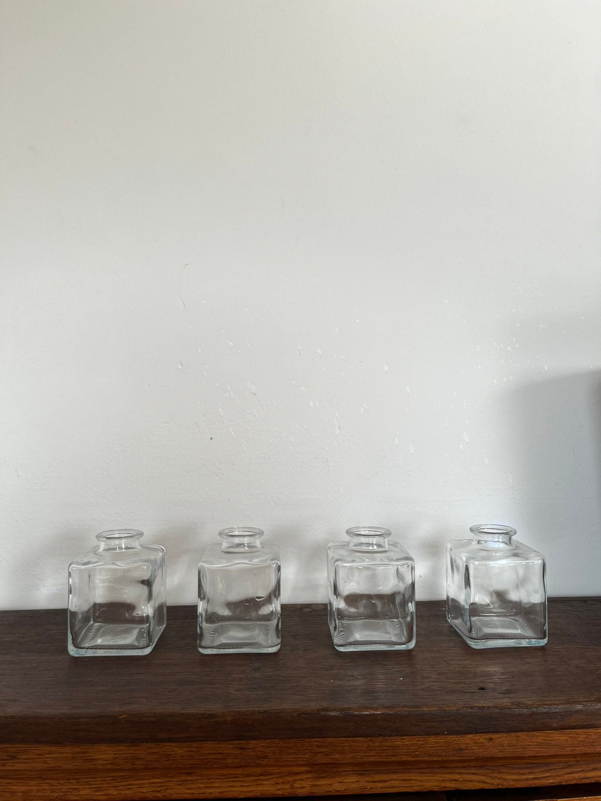 4 glazen potjes, Ophalen, Zo goed als nieuw