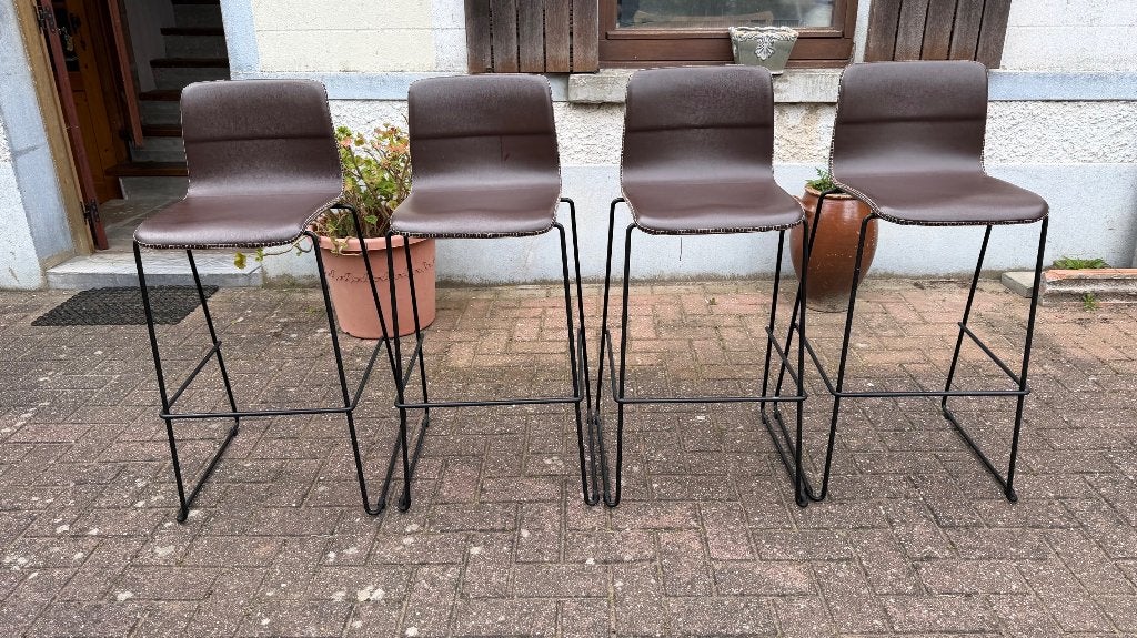 stijlvolle barkrukken / hoge stoelen, 4 krukken, Ophalen, Gebruikt, 60 tot 90 cm