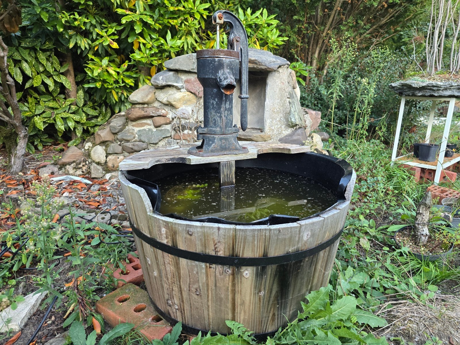 tuin fontein, Ophalen, Fontein