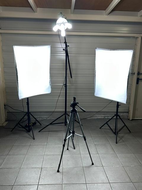 foto studioset met belichting, Audio, Tv en Foto, Fotografie | Fotostudio en Toebehoren, Ophalen, Zo goed als nieuw, Complete fotostudio