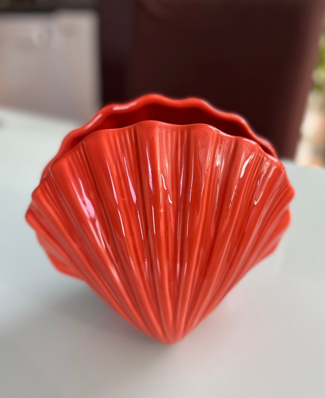 Grande vase/cache-pot coquillage vintage ESTE C.E., Enlèvement ou Envoi