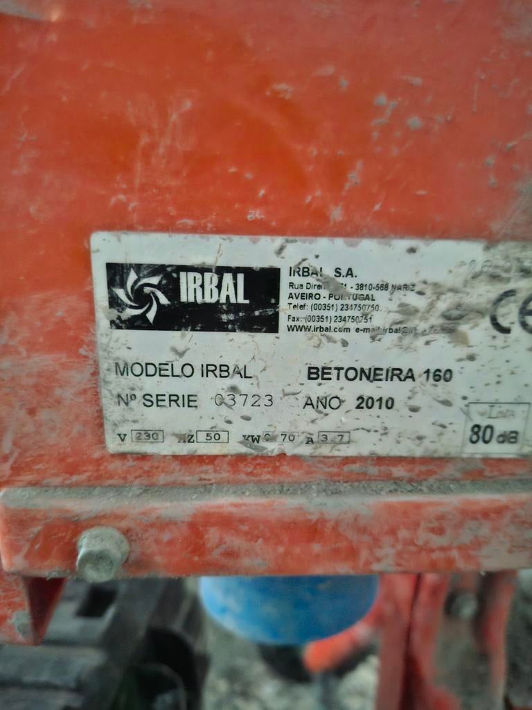 Betonneuse irbal 160, Ophalen