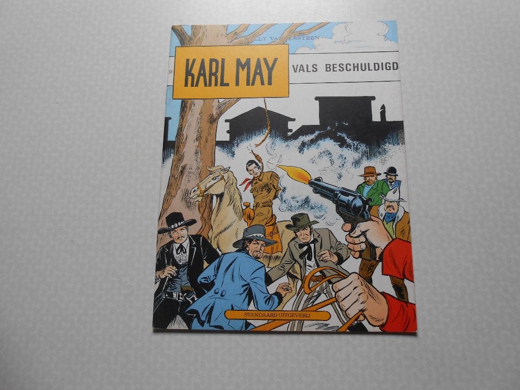 Karl May 54 Vals beschuldigd 1978 1 ste druk., Enlèvement ou Envoi, Willy Vandersteen, Une BD, Comme neuf