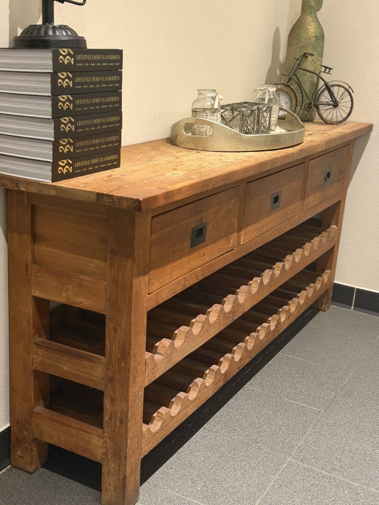 houten dressoir kast met wijnopberging, Enlèvement