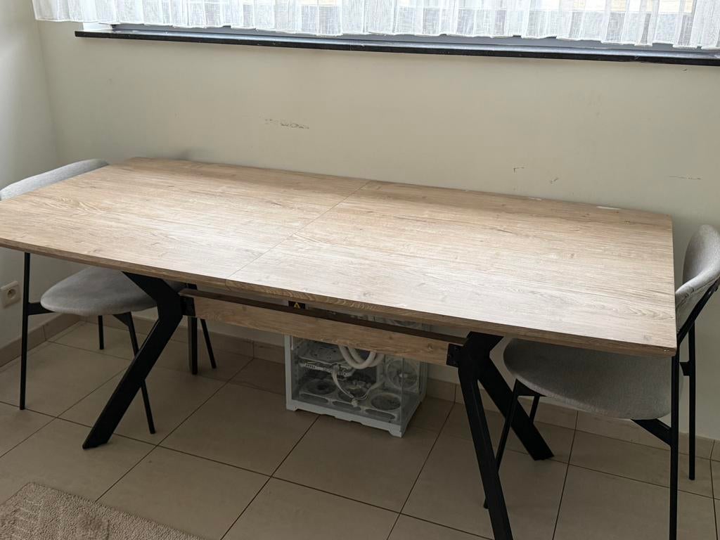Eettafel 6-10 personen, Huis en Inrichting, Bureaus, Ophalen, Zo goed als nieuw