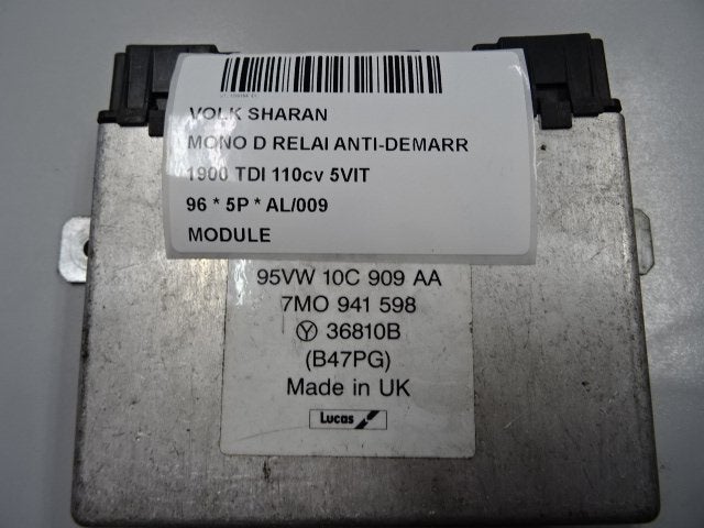 UNITE ELECTRONIQUE Sharan (7M8 / M9 / M6) (7M0941598), Autos : Pièces & Accessoires, Volkswagen, Volkswagen AG, Utilisé, Kundenbetreuung@volkswagen.de