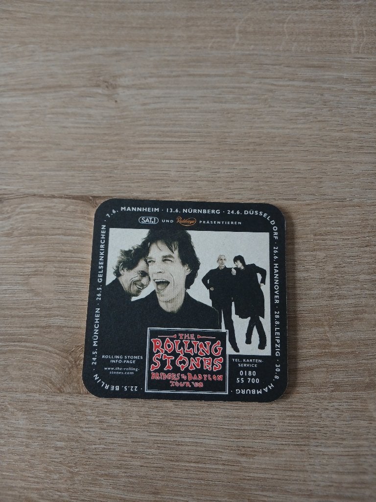 bierviltje Rolling Stones, Verzamelen, Ophalen of Verzenden, Zo goed als nieuw, Viltje(s), Overige merken