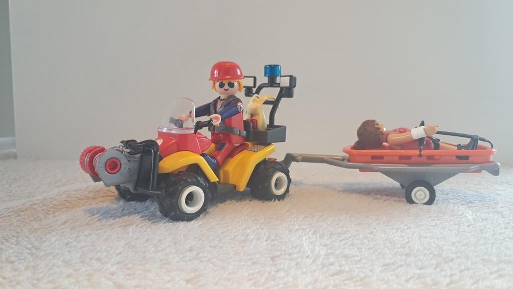 Playmobile quad met aanhangwagen, Enlèvement, Comme neuf, Voiture