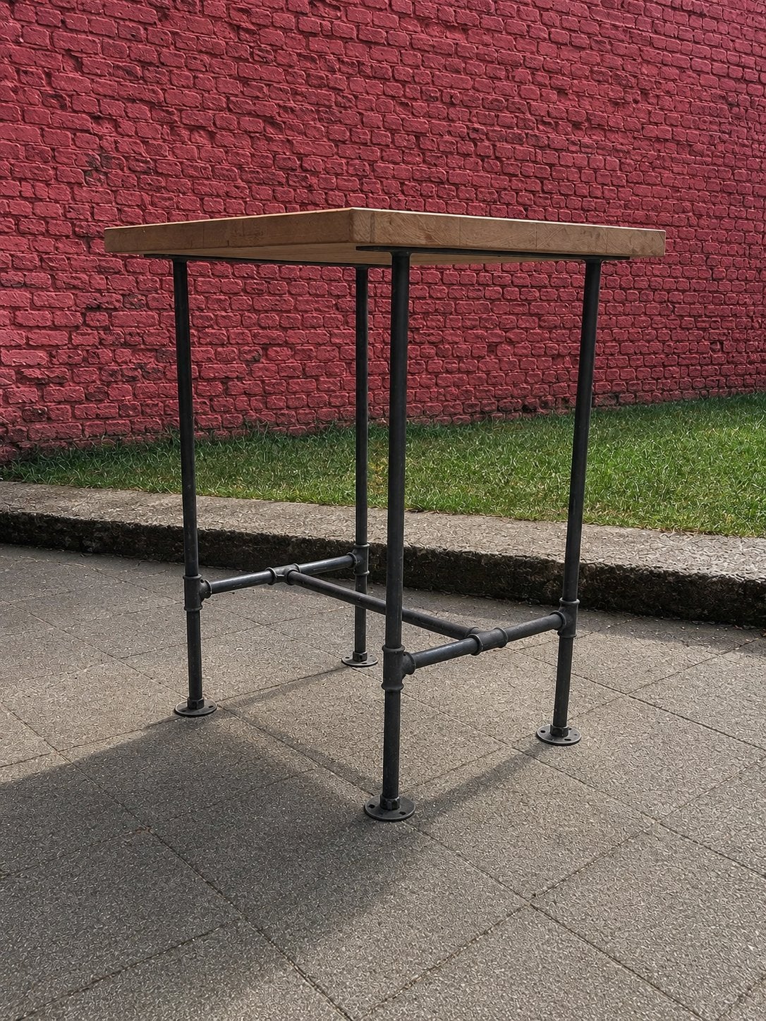 3 tables artisanales style industriel – Pieds réglables, Maison & Meubles, Enlèvement, Comme neuf