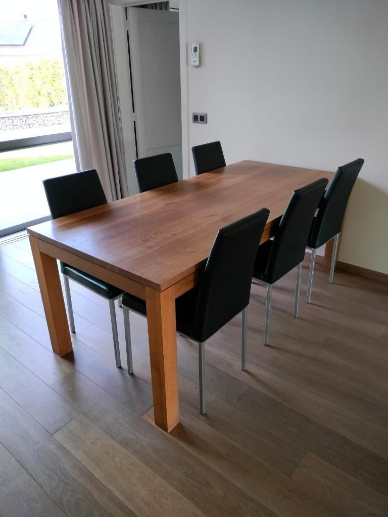 Tafel volle eik, Ophalen, Eikenhout, 50 tot 100 cm, Zo goed als nieuw