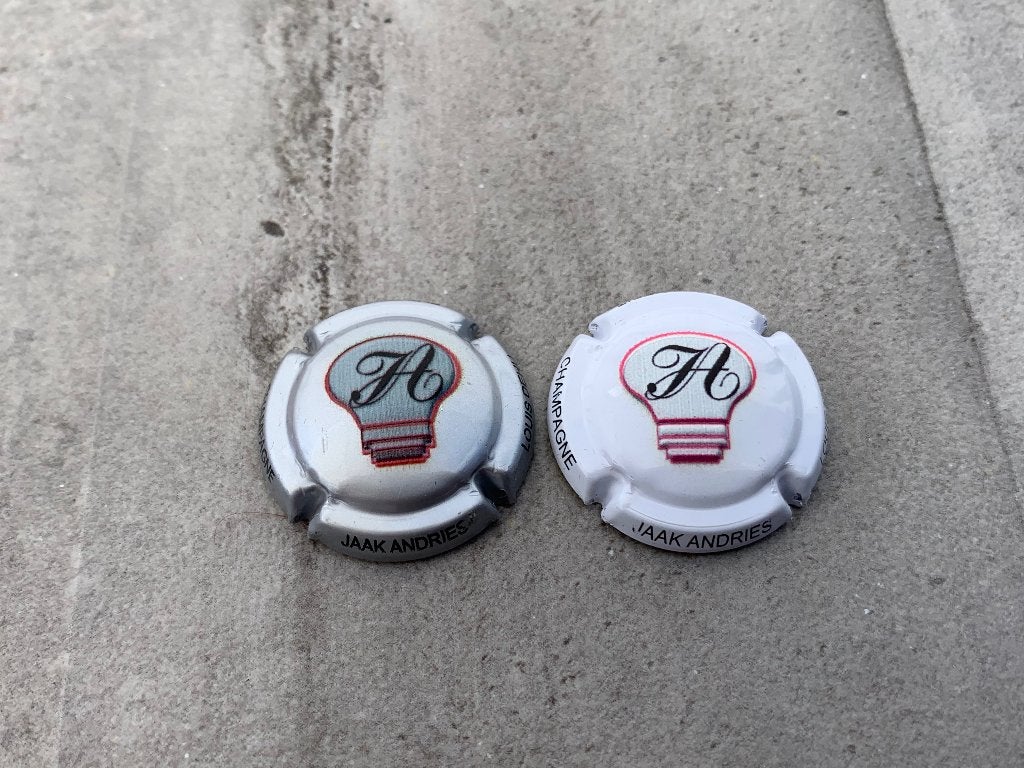 2 champagne capsules Louis dehu “Jaak Andries”, Enlèvement ou Envoi