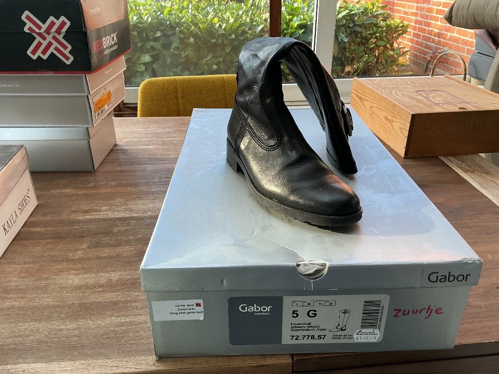 Schoenen, Hoge laarzen, Zwart, Gabor, Ophalen of Verzenden