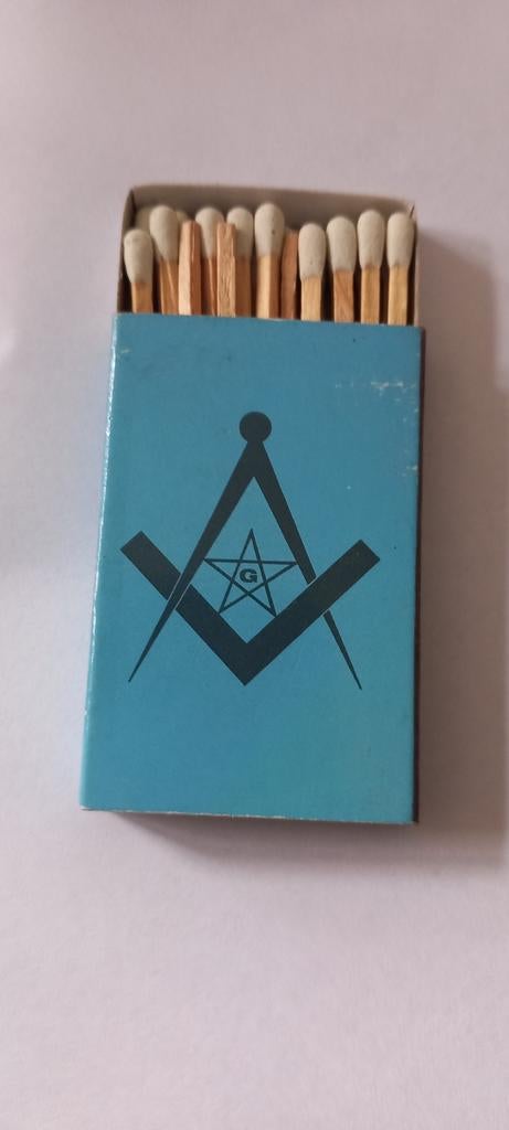 Doosje lucifers met symbool van de Vrijmetselarij, Ophalen of Verzenden