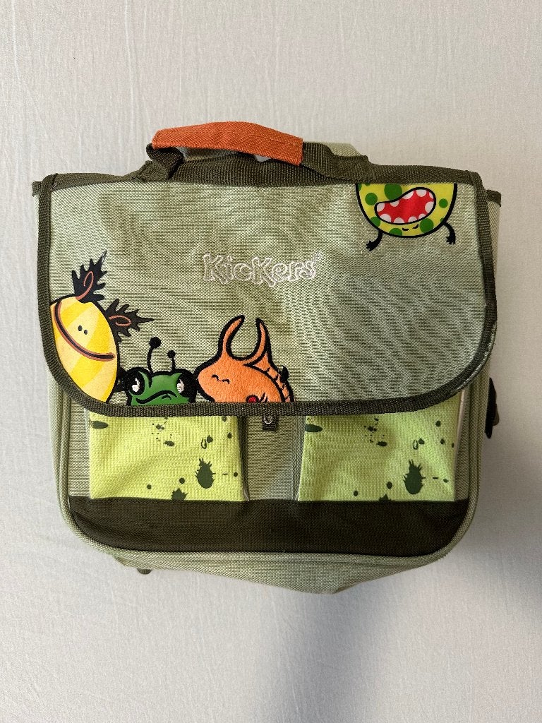 Sac à dos/sacoche Kickers Green Monsters pour enfant, Enlèvement ou Envoi, Utilisé, Vert, Porte-documents ou Cartable