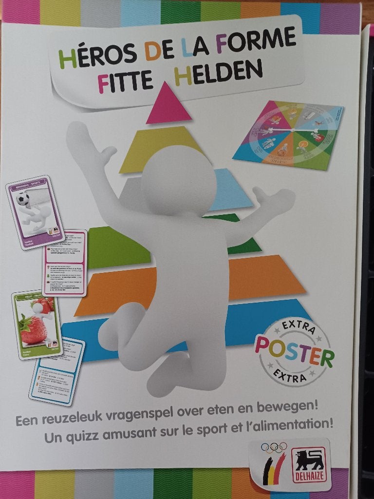 Delhaize - Fitte Helden - Kaartspel, Drie of vier spelers, Ophalen, Zo goed als nieuw, Cartamundi