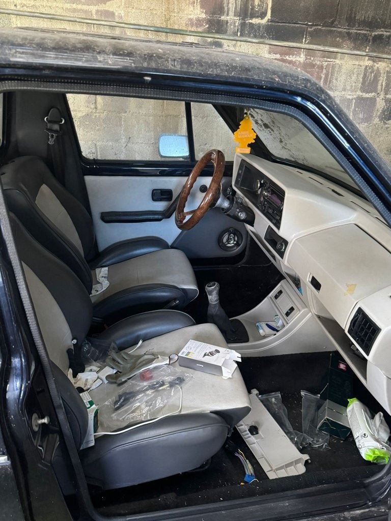 Volkswagen  Caddy  1988, Auto's, Voorwielaandrijving, Beige, Blauw, Leder