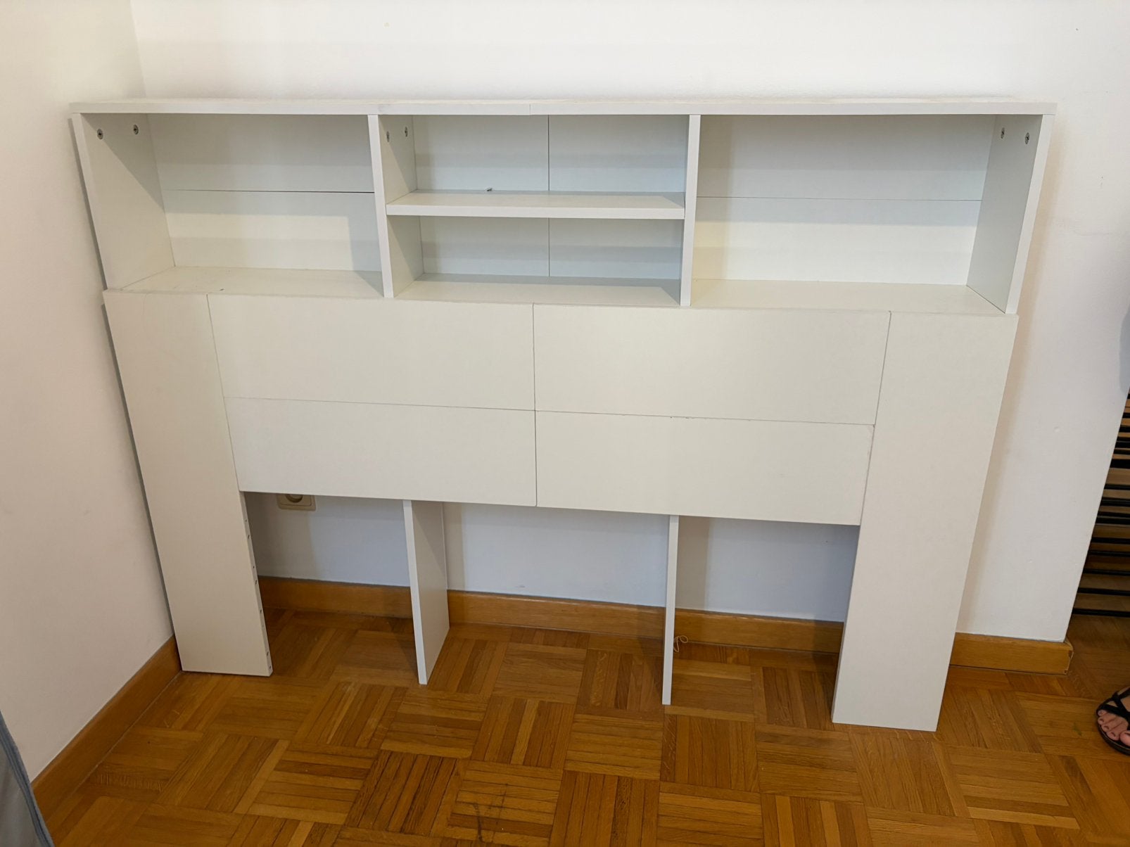 Bedhoofdeinde, Ophalen, Wit, 140 cm, Zo goed als nieuw