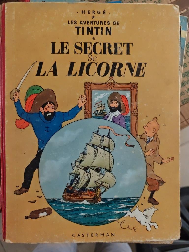 Tintin – Le Secret de la Licorne – Casterman – Dos rouge – É, Collections, Enlèvement