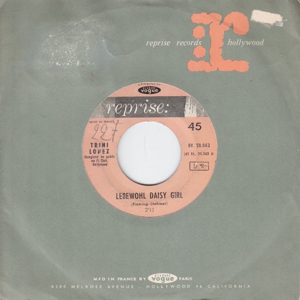 Trini Lopez zingt in het Duits: Lebewhol Daisy Girl, Verzenden, 7 inch, Single, 1970 - 1979
