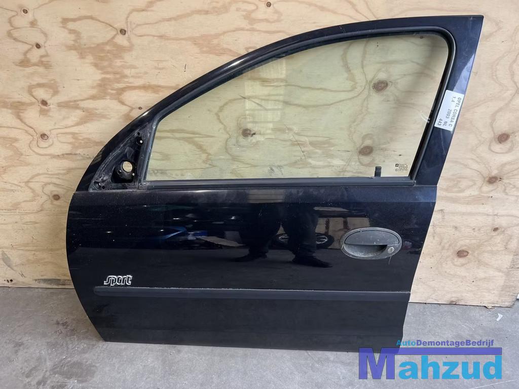 OPEL CORSA C zwart Links voor deur portier deur 2000-2005, Auto-onderdelen, Carrosserie, Deur, Opel, Voor, Links, Gebruikt