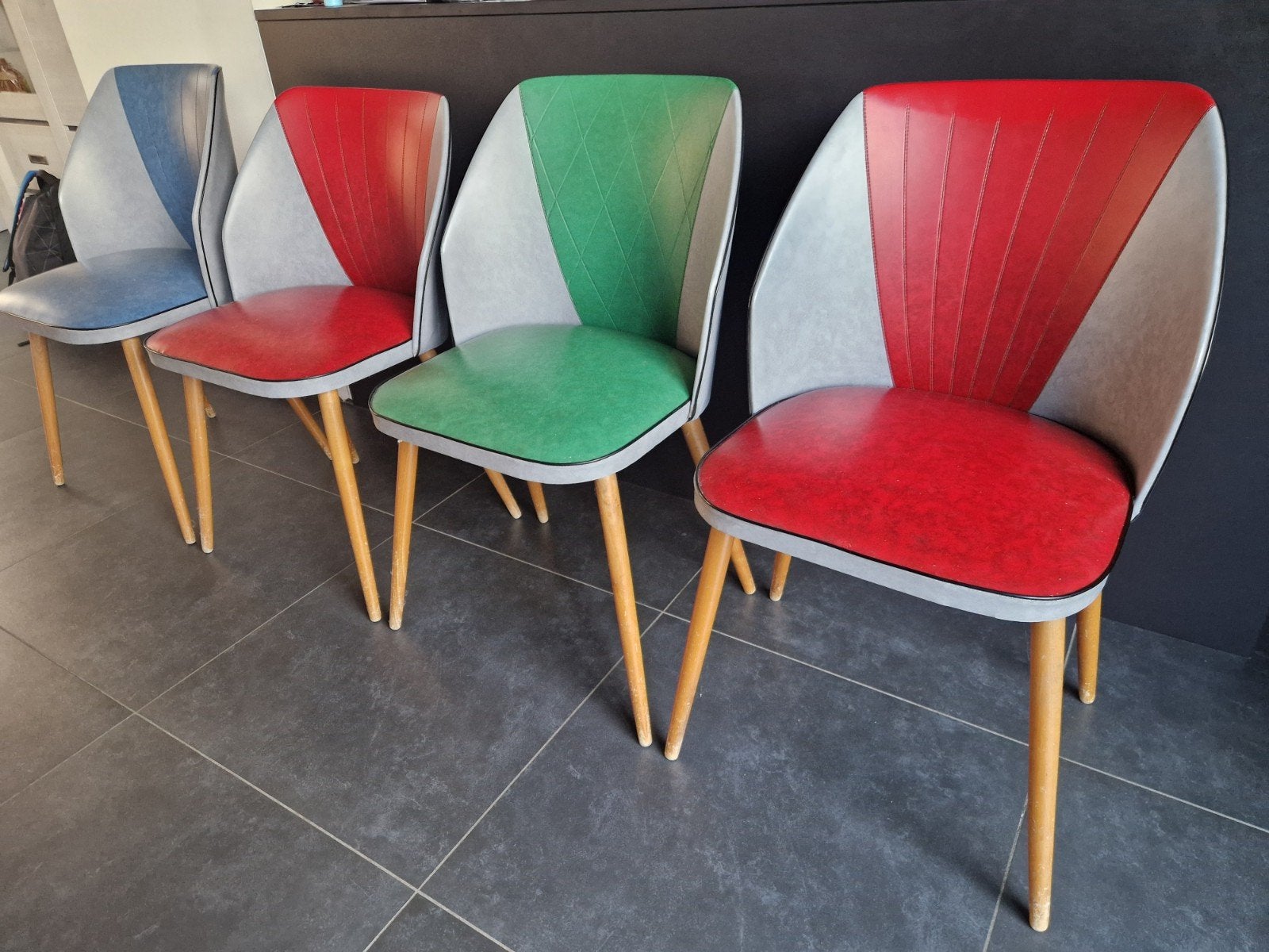 4 retro stoelen, Ophalen