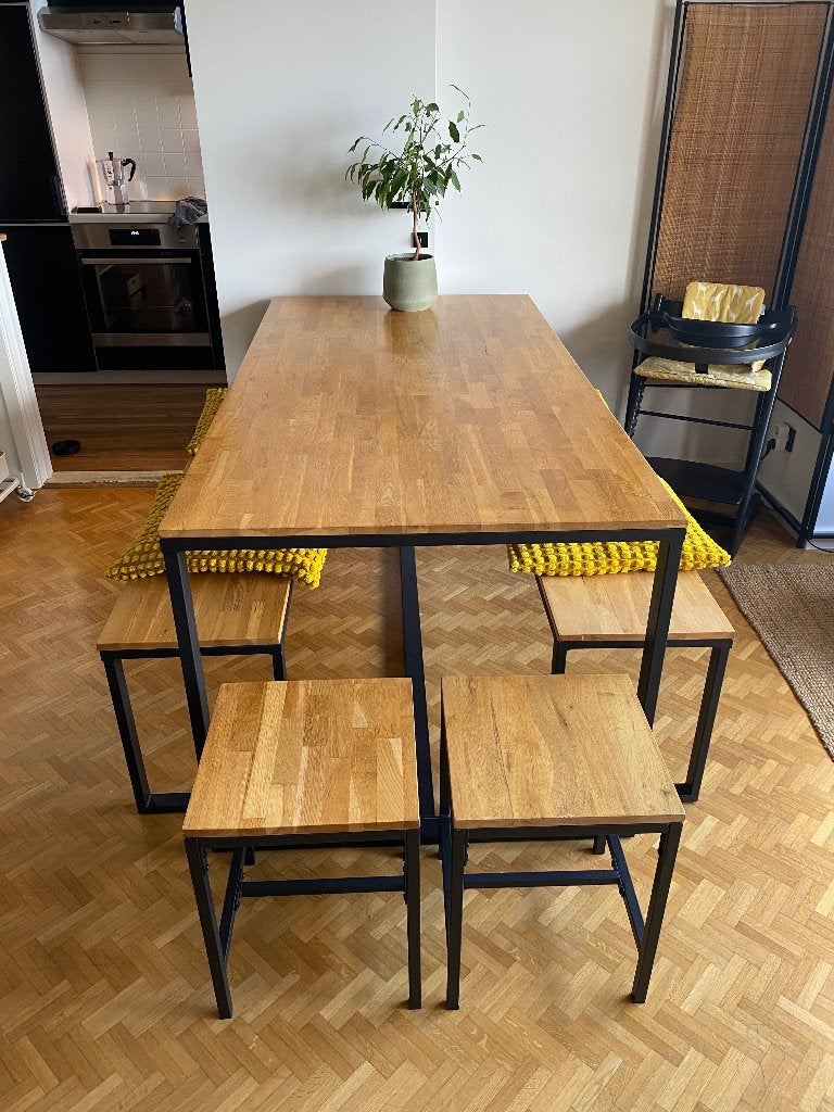 Table à manger industrielle La Redoute, 150 à 200 cm, Cinq personnes ou plus, Enlèvement, Utilisé