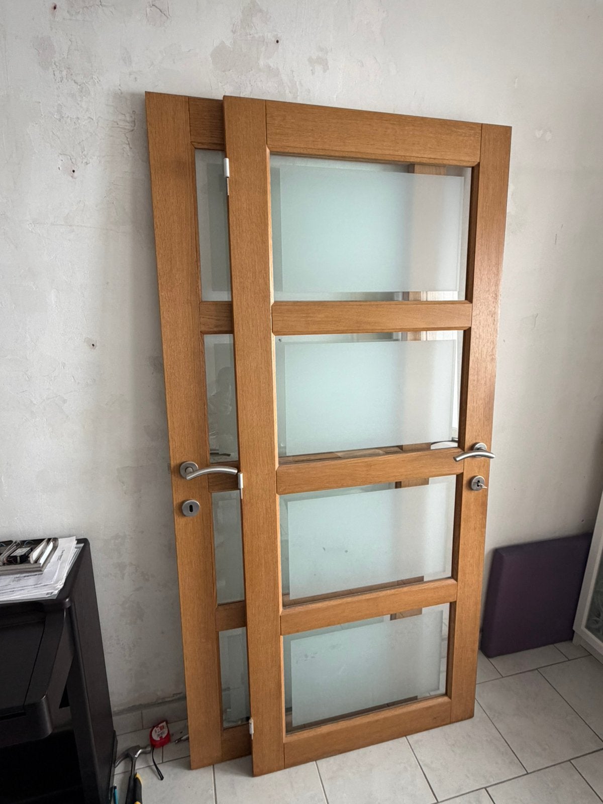 2 porte en bon etat, Maison & Meubles, Verre, Enlèvement, Utilisé, 200 cm ou plus
