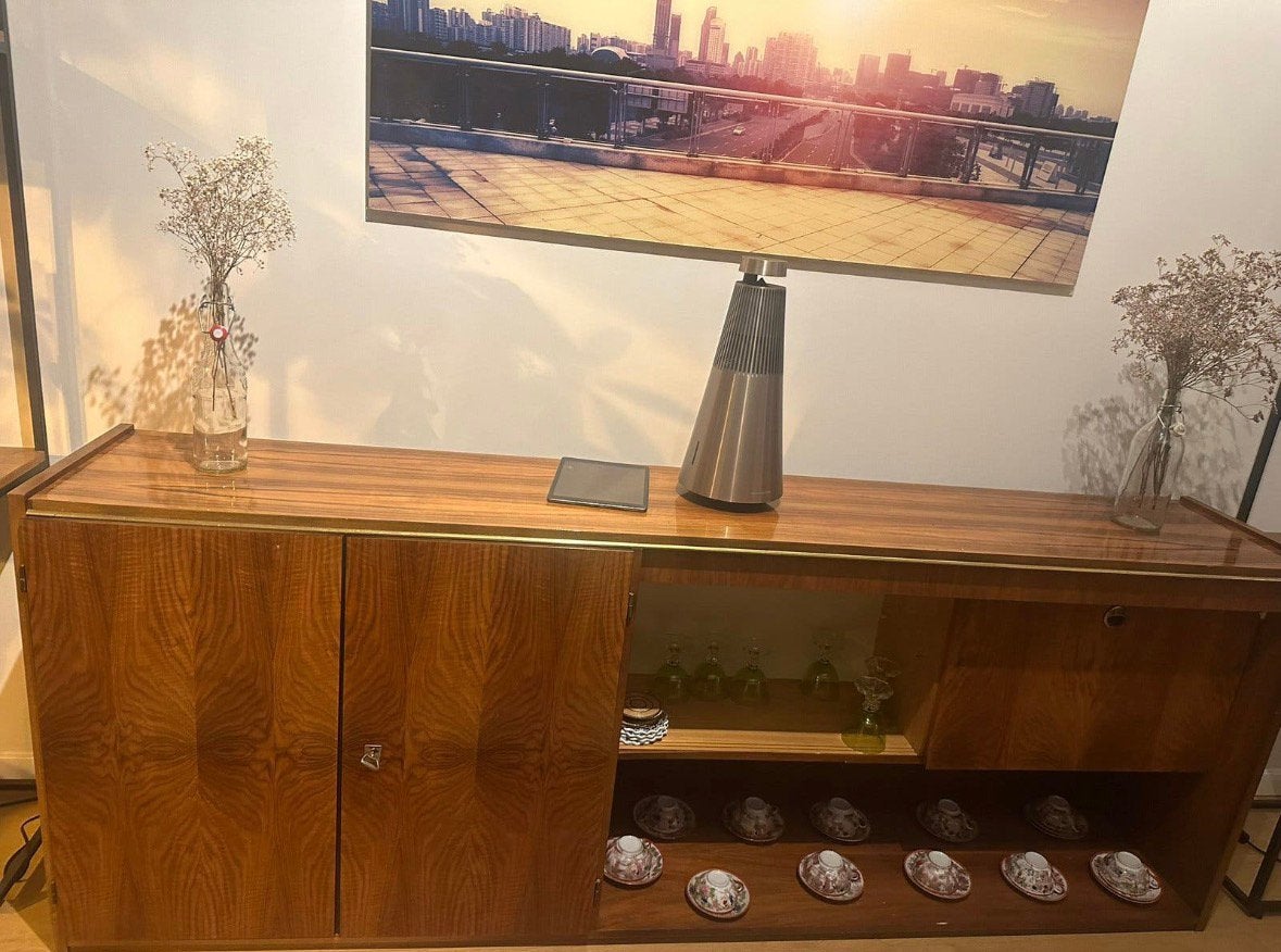 Buffet - Vintage dressoir van rozenhout, 25 à 50 cm, 200 cm ou plus, Vintage, palissandre, rozenhout, Enlèvement