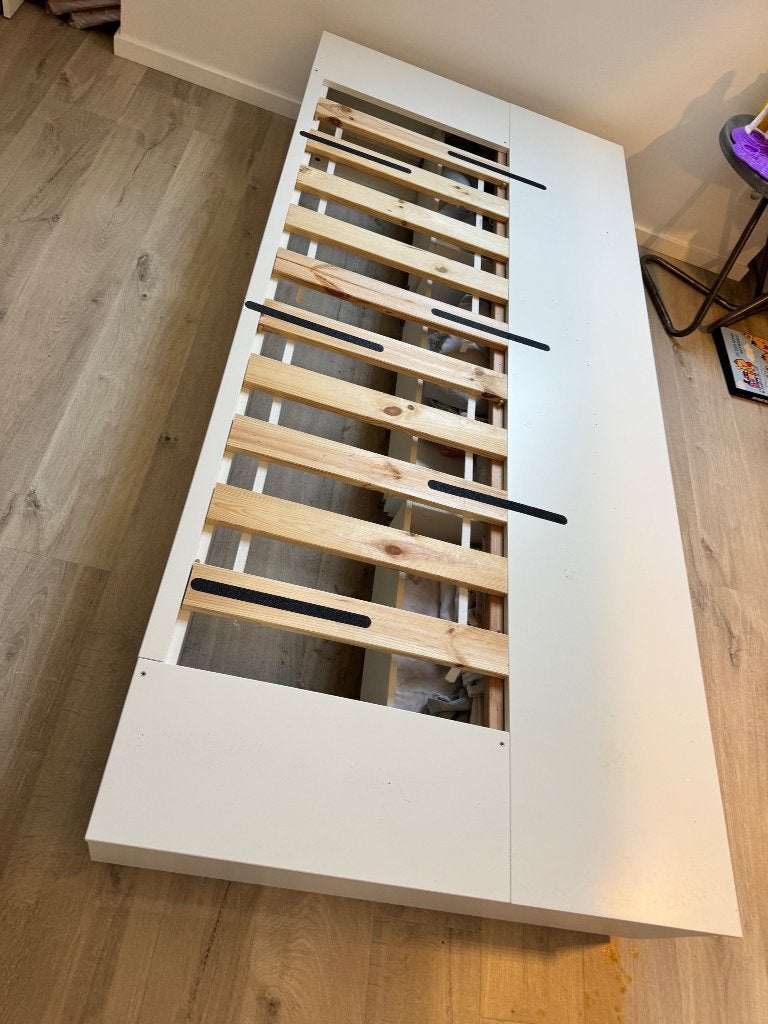 IKEA bed NORDLI  evt. Met afwasbare matras, Huis en Inrichting, Slaapkamer | Bedden, Ophalen, Overige materialen, 90 cm, Eenpersoons