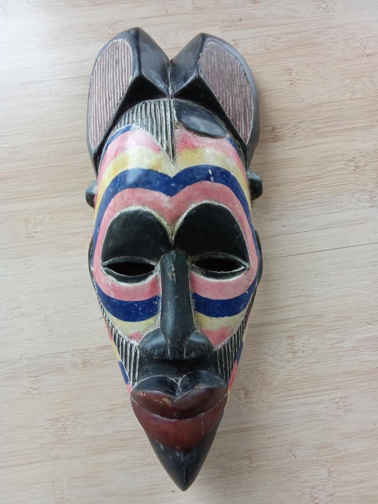 Afrikaanse maskers de Songye groep Congo - Kinshasa.(6), Handgemaakt, Hout, Afrika, Masker
