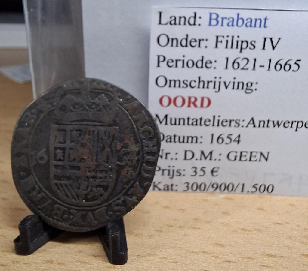 Oord - 1654 - Antwerpen - Filips IV - @35€, Timbres & Monnaies, Monnaies | Belgique, Envoi, Autre, Monnaie en vrac