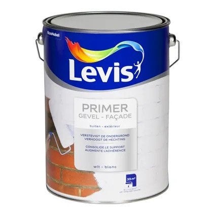 Primer Façade Levis blanc mat 5L, Bricolage & Construction, Neuf, Enlèvement, Peinture, 5 à 10 litres