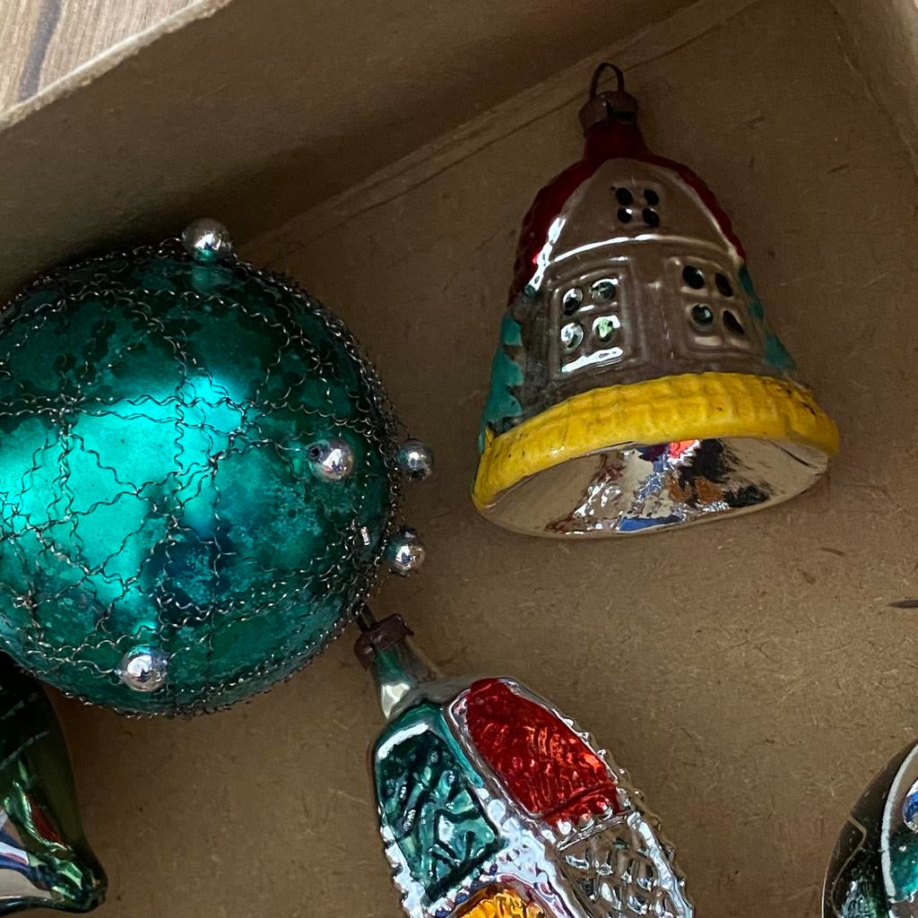 Antieke kerstballen, gemaakt van glas, Ophalen of Verzenden, Zo goed als nieuw