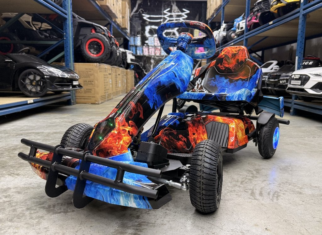 Go kart Elektrische skelter met vlammenprint go kart NIEUW, Ophalen of Verzenden, Nieuw
