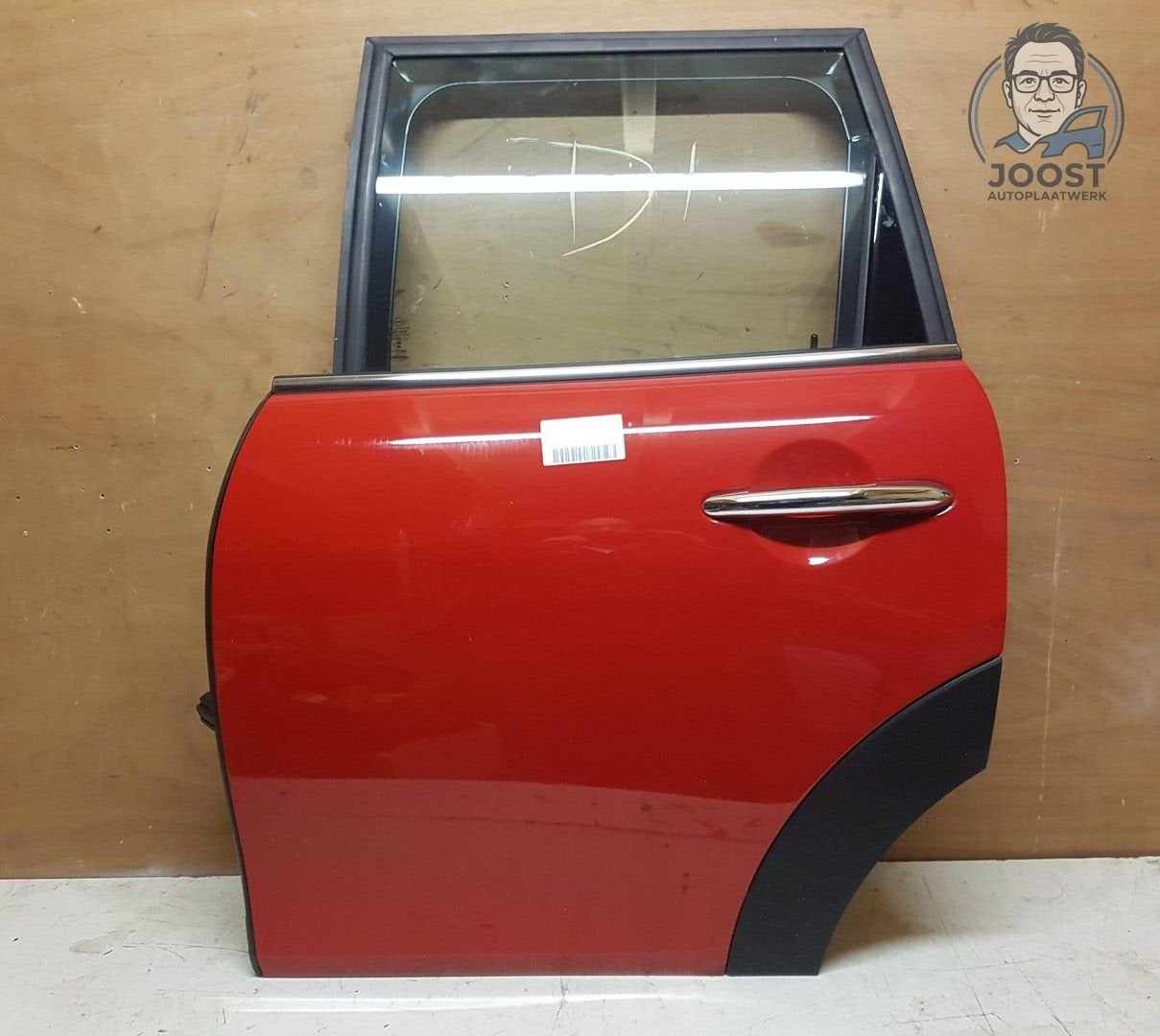 Deur linksachter Mini 5-deurs F55 v.a 2014 Chili Red 851, Gebruikt, -, Deur, Ophalen of Verzenden