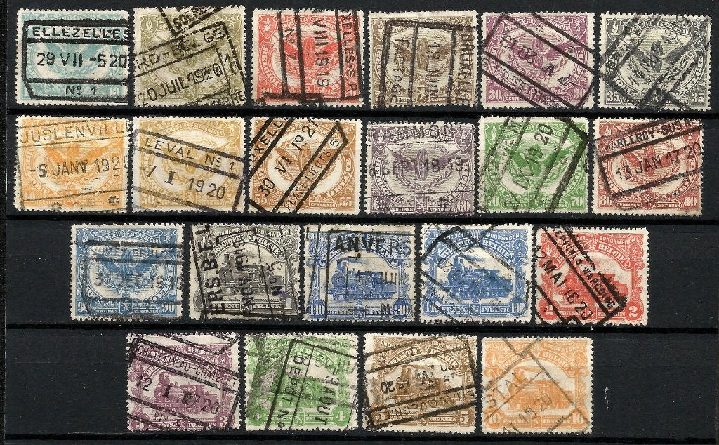 1915 Le Havre-uitgifte OBP TR58/78, Met stempel, Ophalen of Verzenden, Gestempeld, Treinen