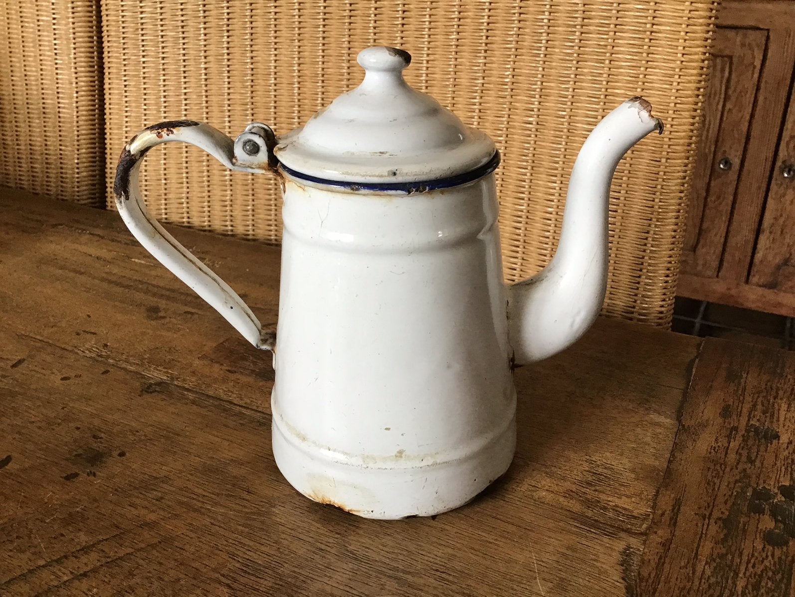 Cafetière vintage en émail, Antiquités & Art, Antiquités | Email, Enlèvement ou Envoi