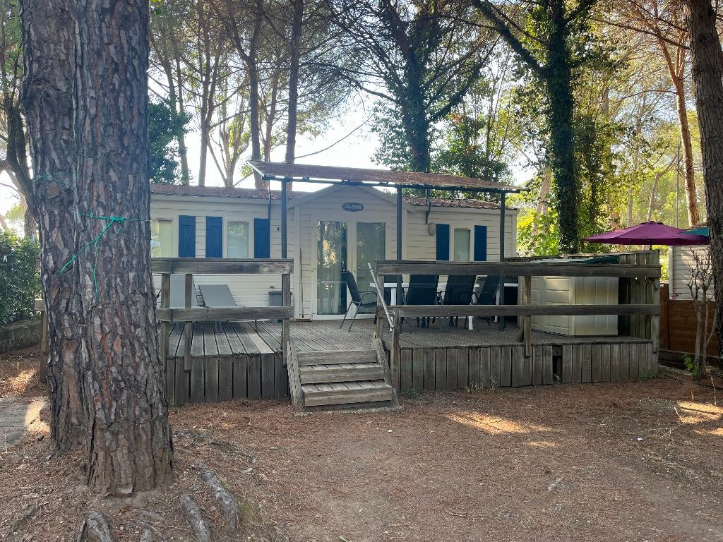 Stacaravan te huur op camping La Baume***** te Fréjus, Vakantie, Wasmachine, In bos, Overige