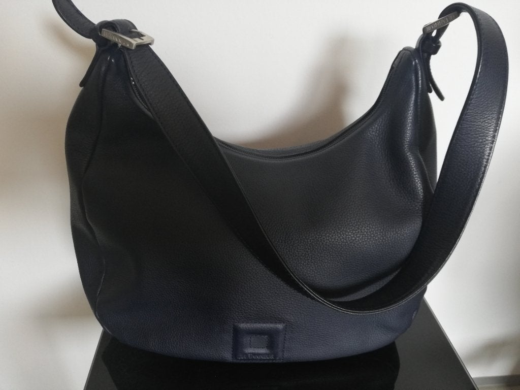 Schoudertas Le Tanneur, Handtassen en Accessoires, Tassen | Damestassen, Ophalen, Zo goed als nieuw, Blauw, Handtas