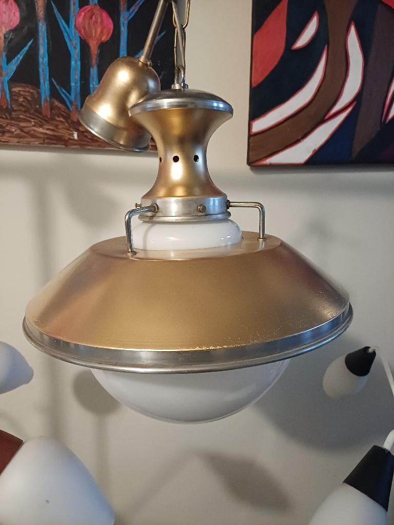 Vintage hanglamp, Ophalen, Gebruikt, 50 tot 75 cm, Vintage