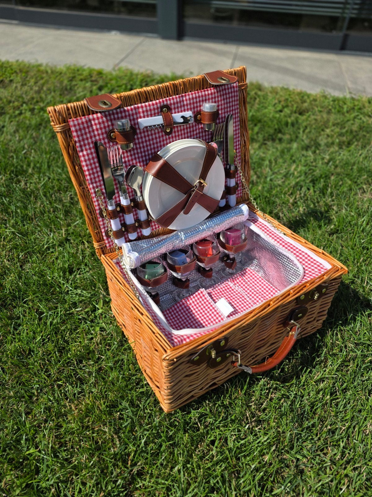 Luxe Picknickmand 4 Personen met koelvak | Nooit gebruikt, Ophalen, Nieuw