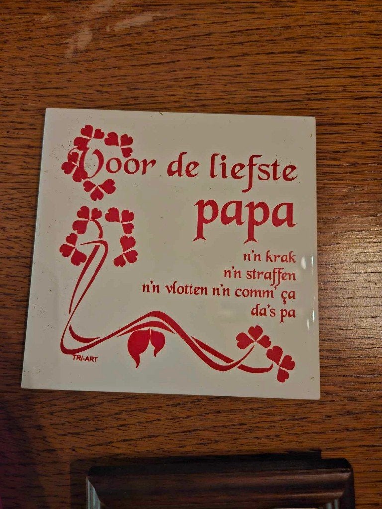 Tegel voor papa, Huis en Inrichting, Woonaccessoires | Tekstborden en Spreuken, Tegeltje, Ophalen of Verzenden, Zo goed als nieuw