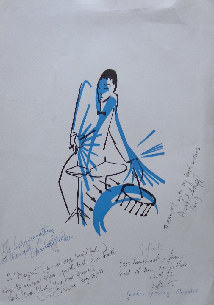 JEF WAUTERS / MUZIKANT / KLEURLITHO / 50x35cm / SIG, Gelimiteerde oplage, Ophalen of Verzenden, Portret en Figuren, Lithografie
