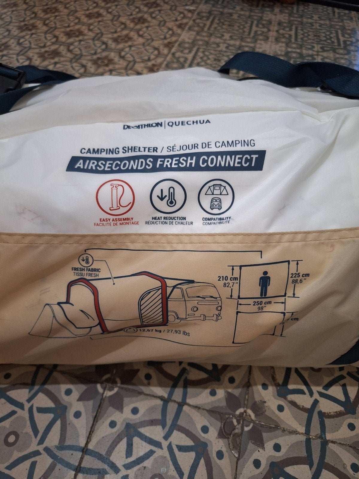 Quechua Séjour Gonflable de Camping Base Air Seconds Fresh, Enlèvement